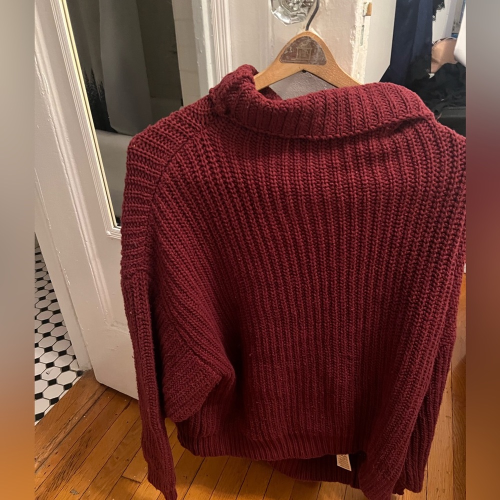 Free people red sweater